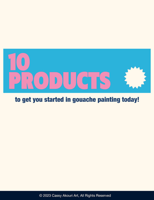 Free Guide to my top 10 Gouache Products