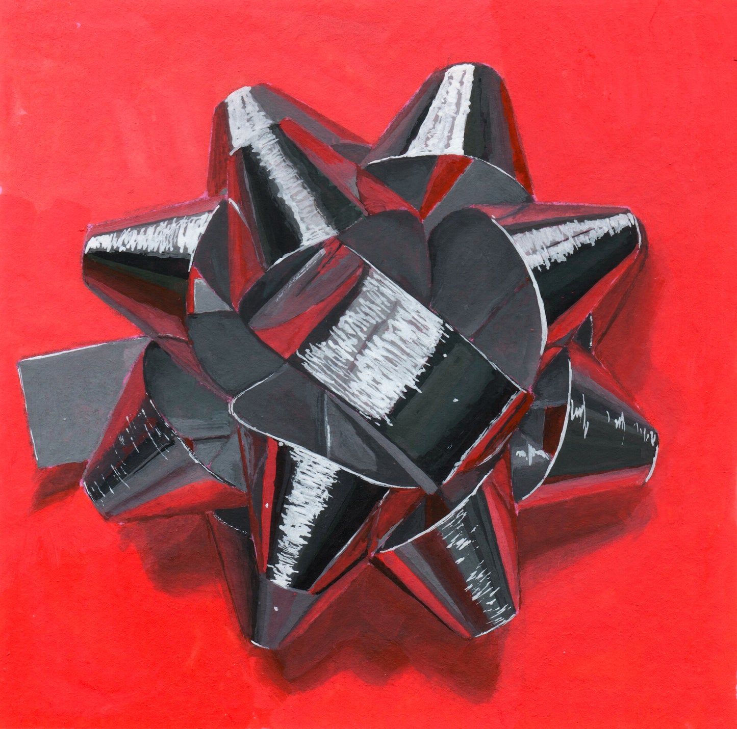 Mini Gift Bow on Red