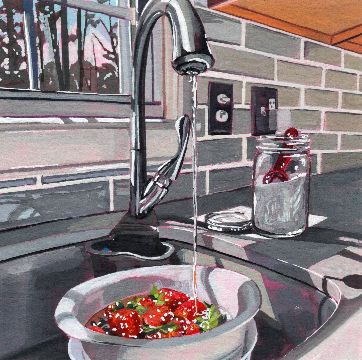 Cleaning the Strawberries