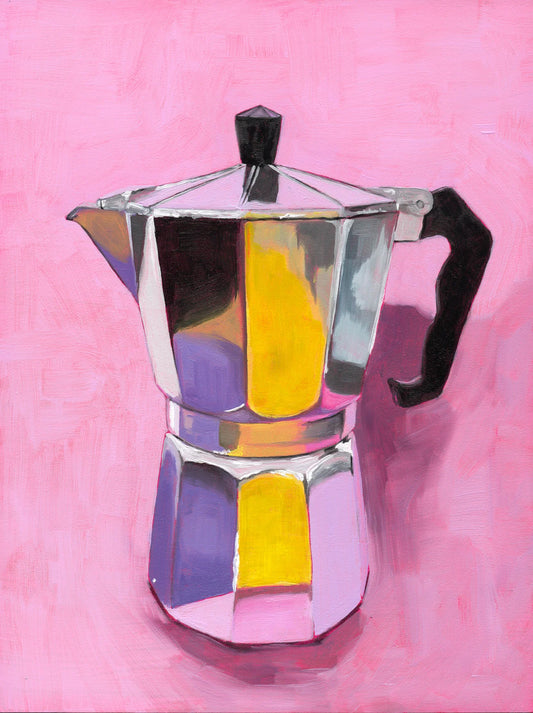 Moka Pot on Pink