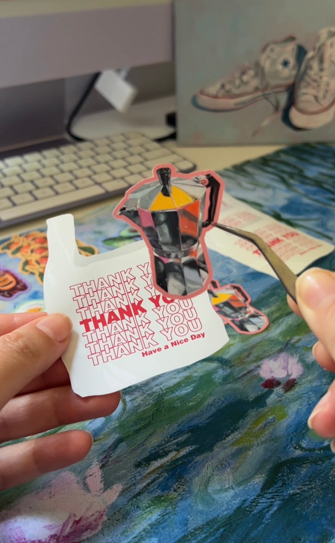 Thank You Grocery Bag Sticker Pack